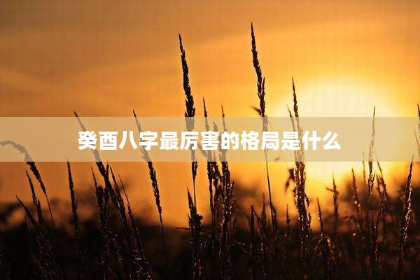 癸酉八字最厉害的格局是什么