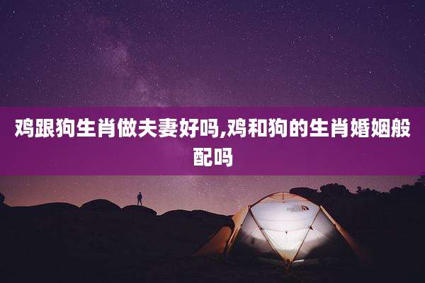 鸡跟狗生肖做夫妻好吗,鸡和狗的生肖婚姻般配吗