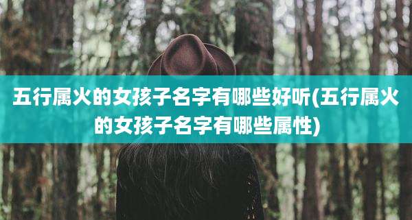 五行属火的女孩子名字有哪些好听(五行属火的女孩子名字有哪些属性)