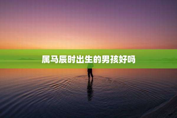 属马辰时出生的男孩好吗