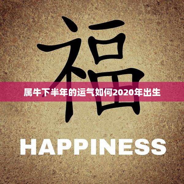 属牛下半年的运气如何2020年出生