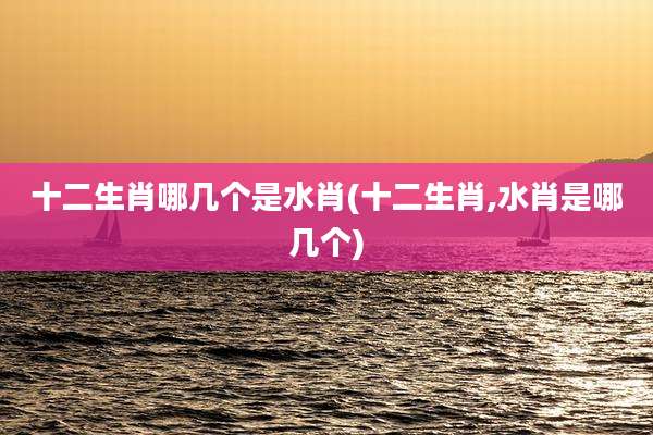 十二生肖哪几个是水肖(十二生肖,水肖是哪几个)