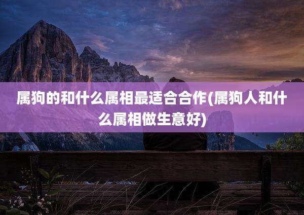 属狗的和什么属相最适合合作(属狗人和什么属相做生意好)