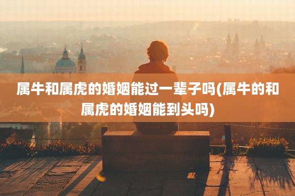 属牛和属虎的婚姻能过一辈子吗(属牛的和属虎的婚姻能到头吗)