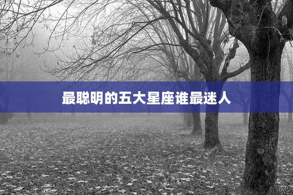 最聪明的五大星座谁最迷人