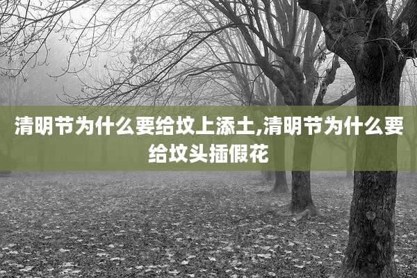清明节为什么要给坟上添土,清明节为什么要给坟头插假花