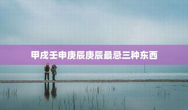 甲戌壬申庚辰庚辰最忌三种东西