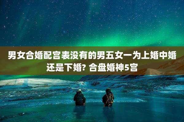男女合婚配宫表没有的男五女一为上婚中婚还是下婚? 合盘婚神5宫