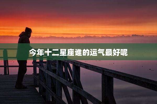 今年十二星座谁的运气最好呢