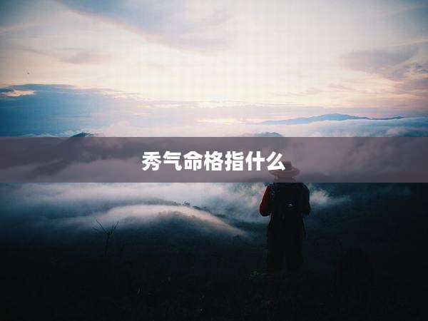 秀气命格指什么