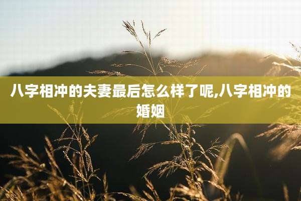 八字相冲的夫妻最后怎么样了呢,八字相冲的婚姻