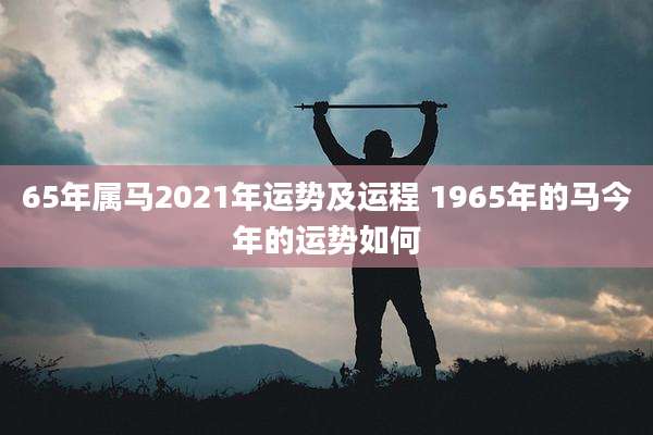 65年属马2021年运势及运程 1965年的马今年的运势如何