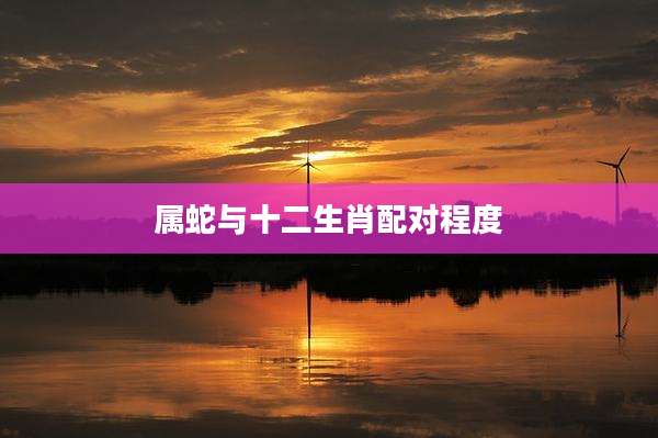 属蛇与十二生肖配对程度