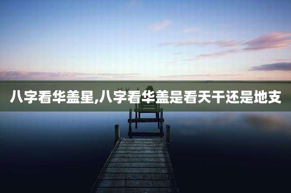 八字看华盖星,八字看华盖是看天干还是地支