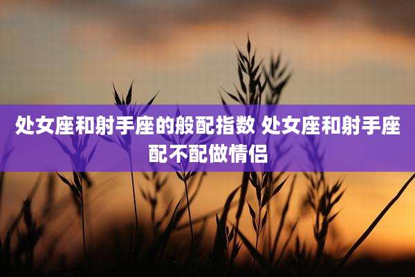 处女座和射手座的般配指数 处女座和射手座配不配做情侣