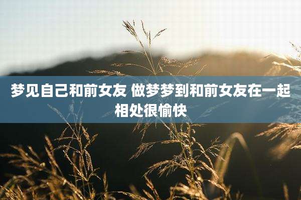 梦见自己和前女友 做梦梦到和前女友在一起相处很愉快