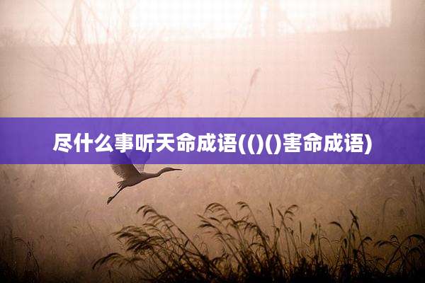 尽什么事听天命成语(()()害命成语)
