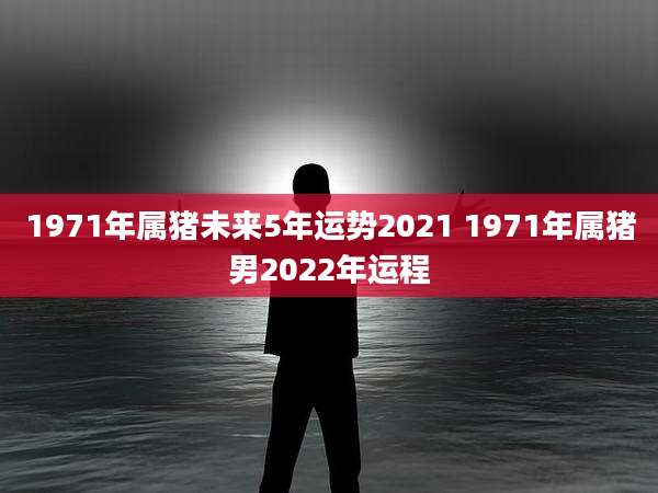 1971年属猪未来5年运势2021 1971年属猪男2022年运程