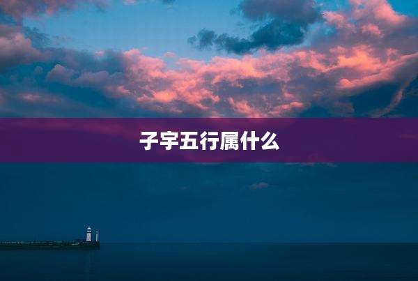 子宇五行属什么