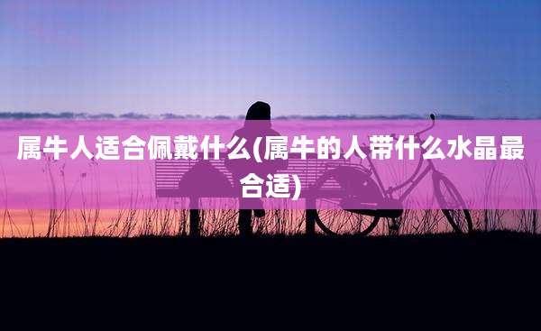 属牛人适合佩戴什么(属牛的人带什么水晶最合适)