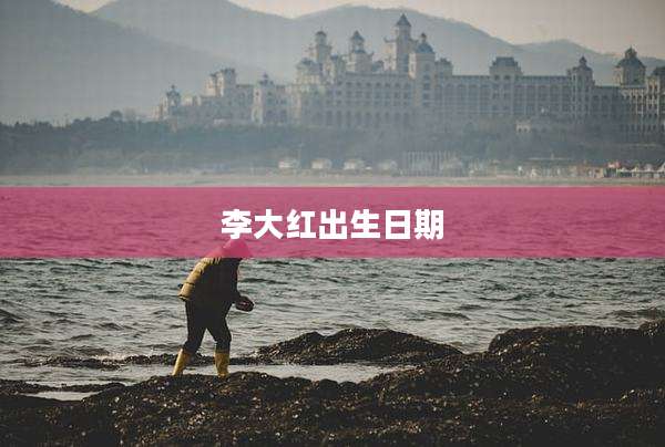 李大红出生日期