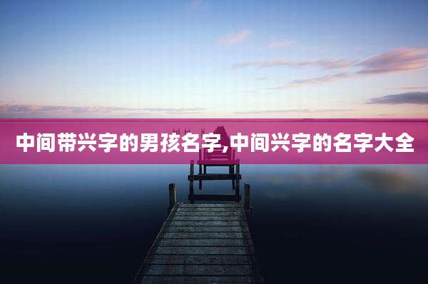 中间带兴字的男孩名字,中间兴字的名字大全