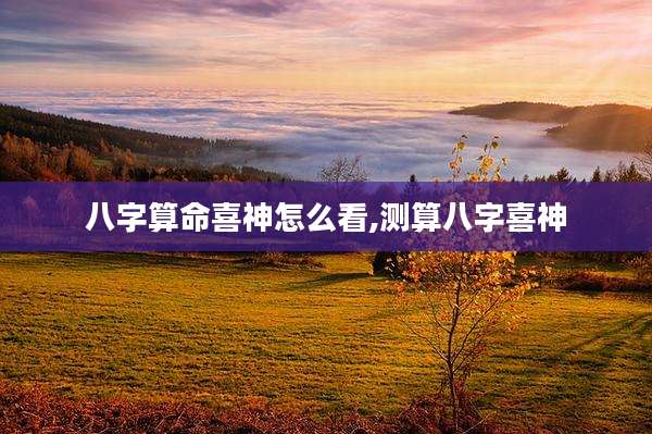 八字算命喜神怎么看,测算八字喜神