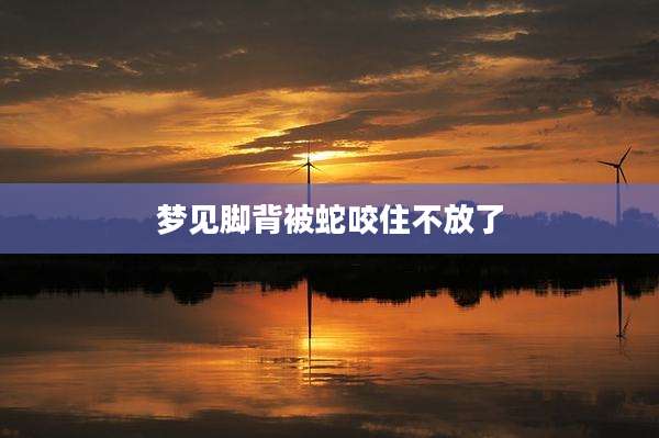 梦见脚背被蛇咬住不放了