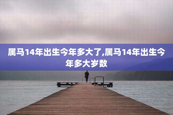 属马14年出生今年多大了,属马14年出生今年多大岁数