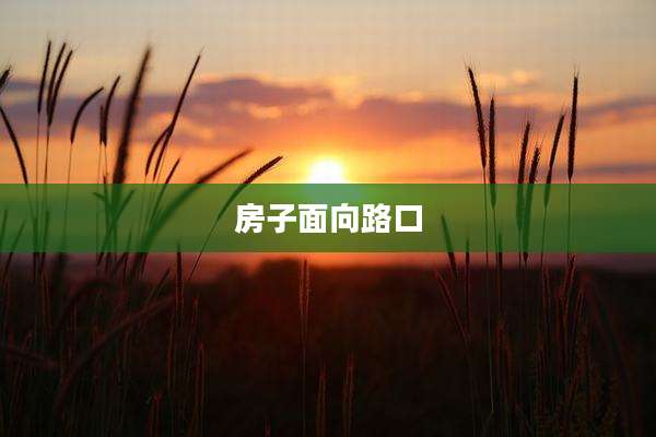房子面向路口