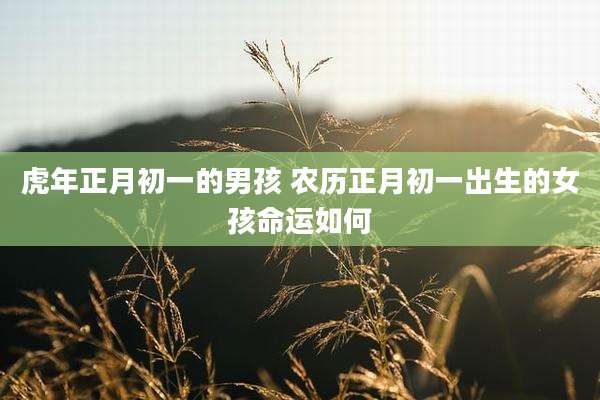 虎年正月初一的男孩 农历正月初一出生的女孩命运如何