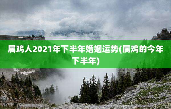 属鸡人2021年下半年婚姻运势(属鸡的今年下半年)
