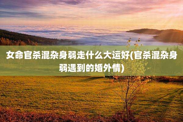 女命官杀混杂身弱走什么大运好(官杀混杂身弱遇到的婚外情)