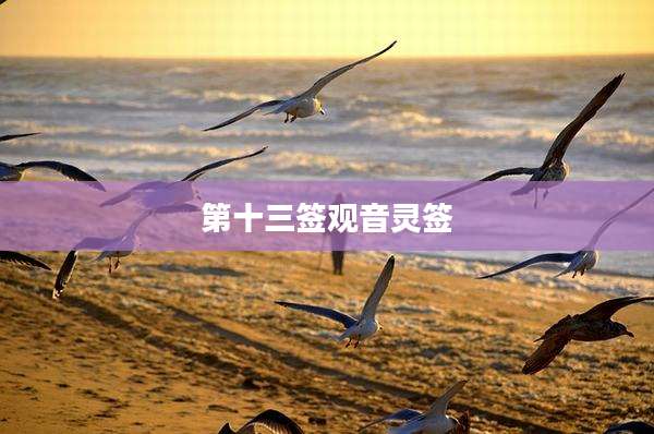 第十三签观音灵签