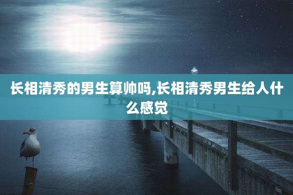 长相清秀的男生算帅吗,长相清秀男生给人什么感觉