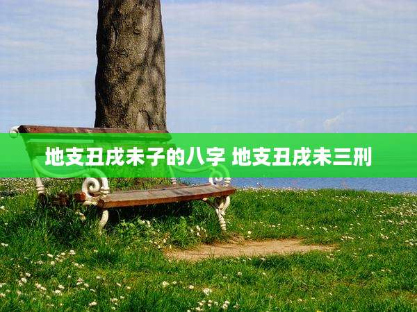 地支丑戌未子的八字 地支丑戌未三刑
