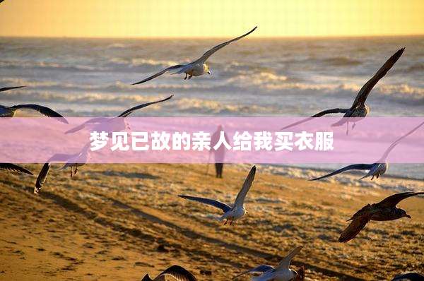 梦见已故的亲人给我买衣服