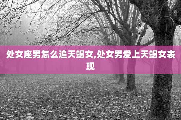 处女座男怎么追天蝎女,处女男爱上天蝎女表现