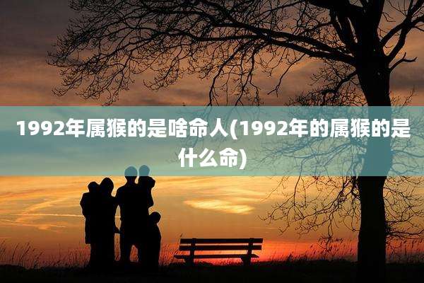 1992年属猴的是啥命人(1992年的属猴的是什么命)
