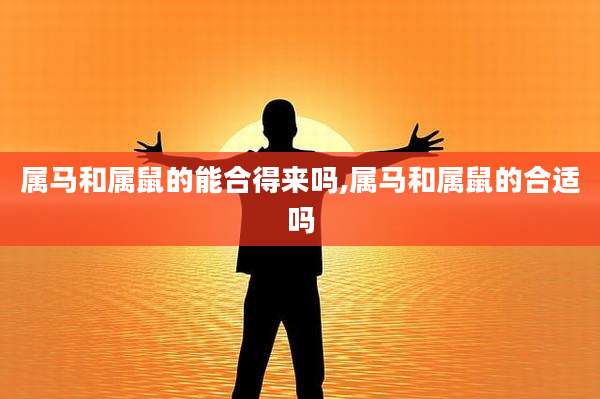 属马和属鼠的能合得来吗,属马和属鼠的合适吗