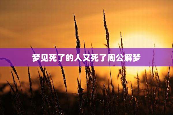 梦见死了的人又死了周公解梦