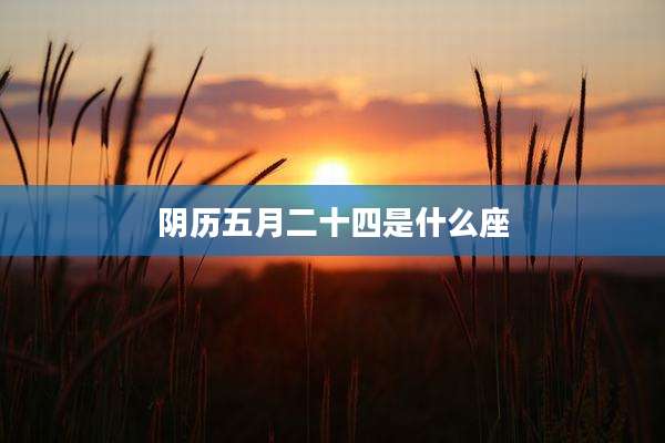 阴历五月二十四是什么座