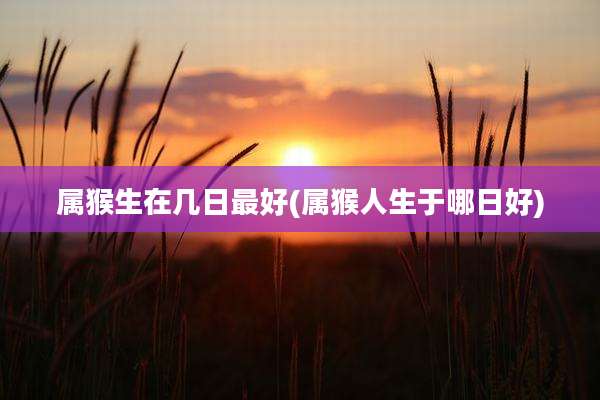属猴生在几日最好(属猴人生于哪日好)