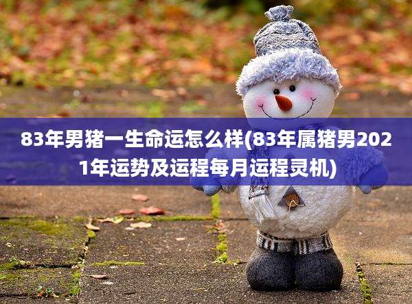 83年男猪一生命运怎么样(83年属猪男2021年运势及运程每月运程灵机)