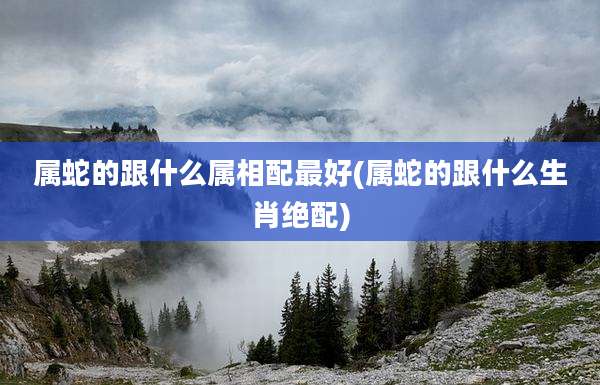 属蛇的跟什么属相配最好(属蛇的跟什么生肖绝配)