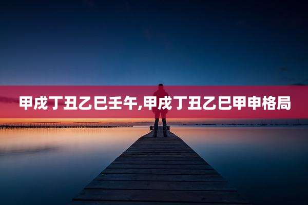 甲戌丁丑乙巳壬午,甲戌丁丑乙巳甲申格局
