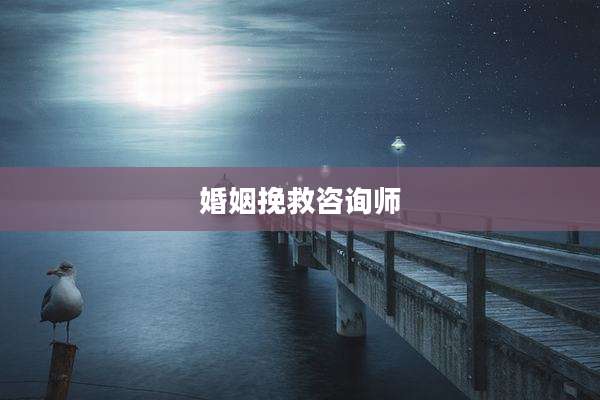 婚姻挽救咨询师