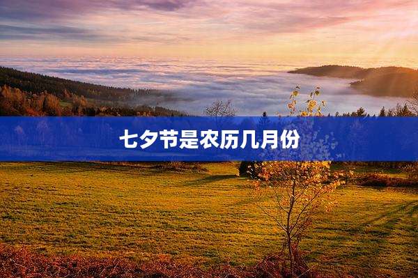 七夕节是农历几月份