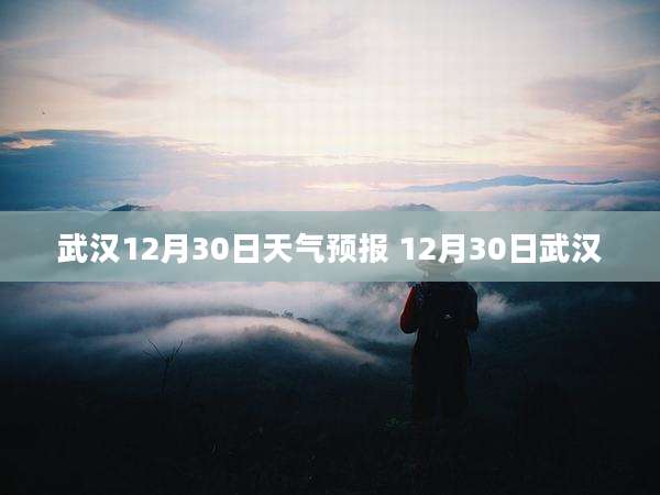 武汉12月30日天气预报 12月30日武汉