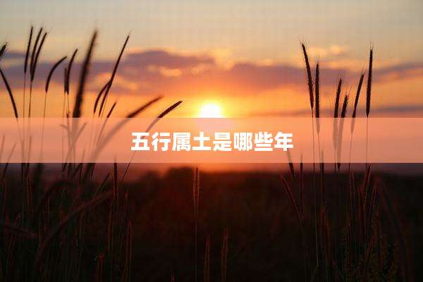 五行属土是哪些年